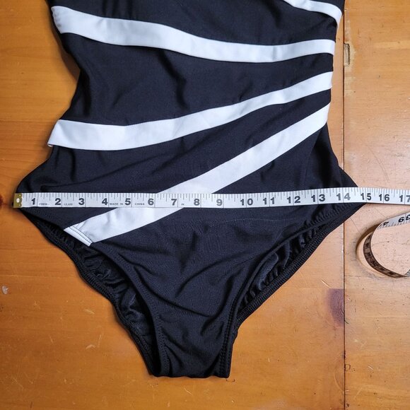 NWOT Longitude S Women's Vintage 80s 90s Retro One Piece Tummy Control Swimsuit - Picture 10 of 11